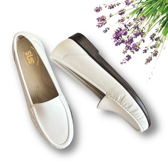 SAS San Antonio Shoemaker Simplify Slip On Loafer Comfortable White Size: 7 New - Picture 13 of 13